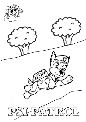 Kolorowanka z biegnącym Chase